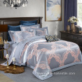 Tencel embroidery jacquard bedding set